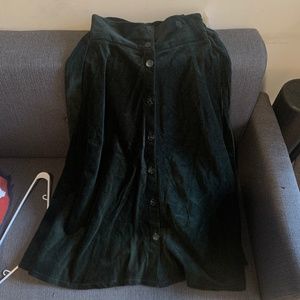 Army Green Corduroy long skirt
